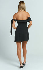 Cecilia Mini Dress-Black