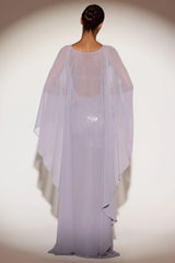 Chiffon Draped Cape in Lilac