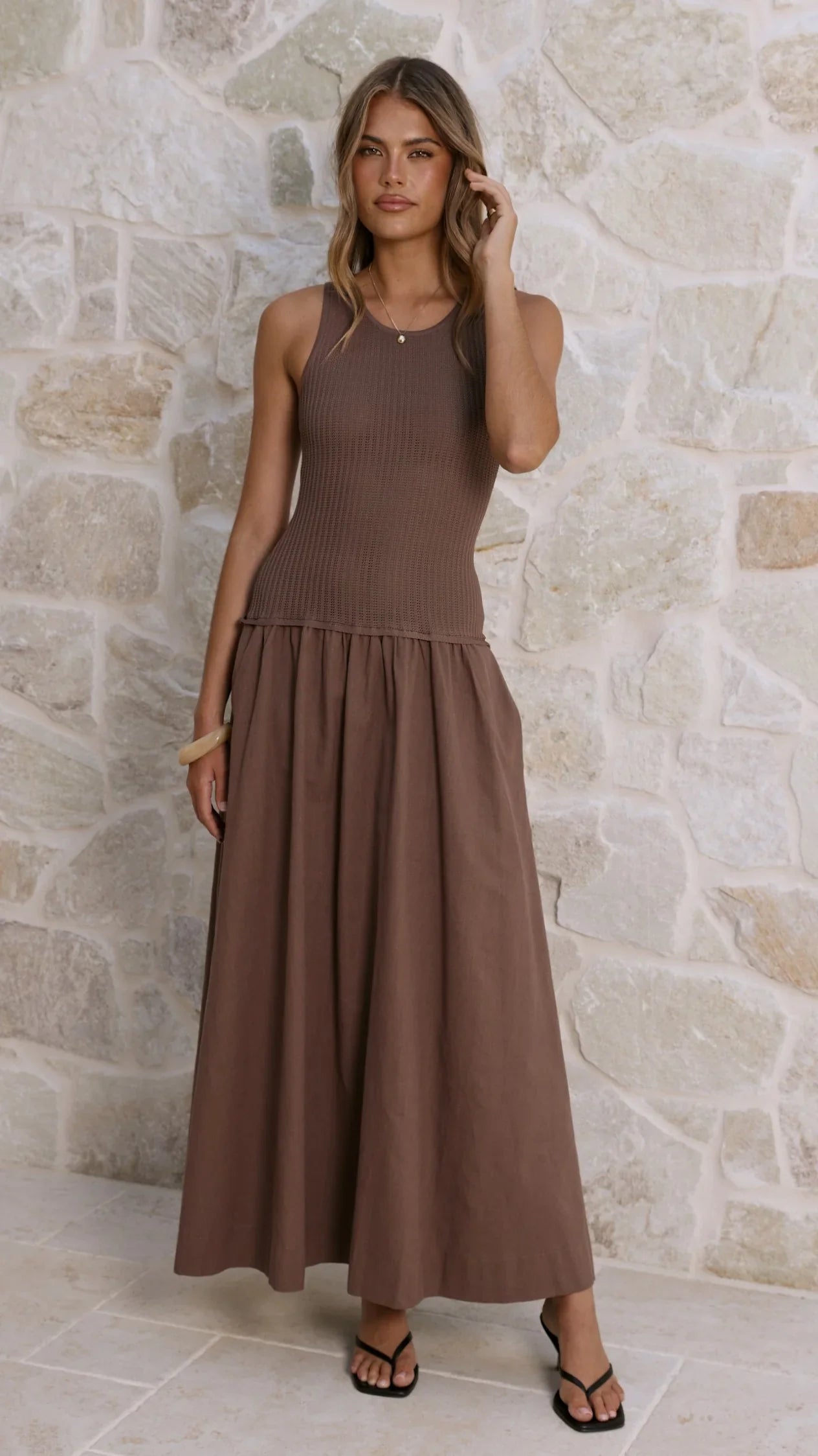 Arden Maxi Dress - Chocolate